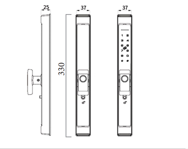 Kích thước khoá avolock AN-383-B