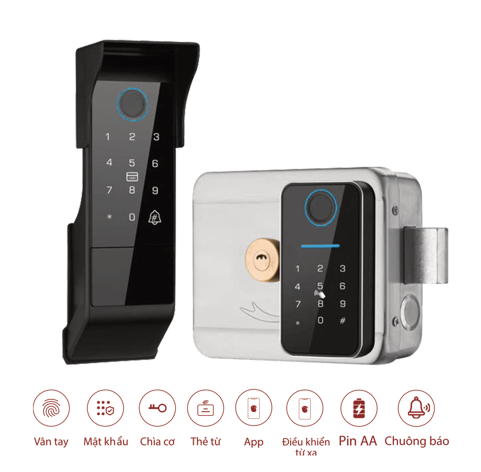 Khóa cửa cổng Avolock AG 49 black