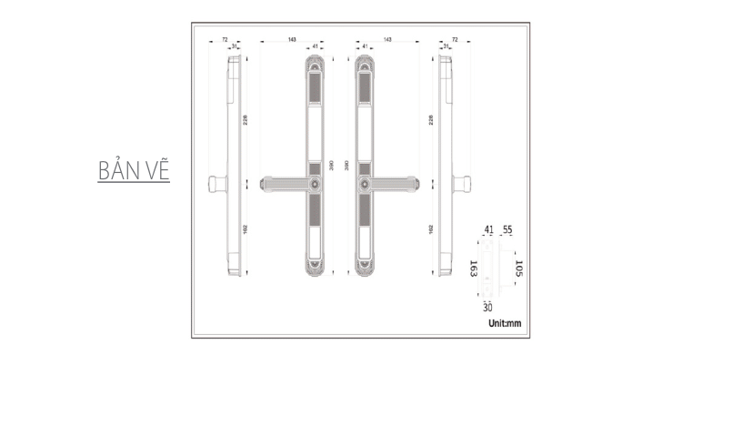 Kích thước khoá avolock AN-391