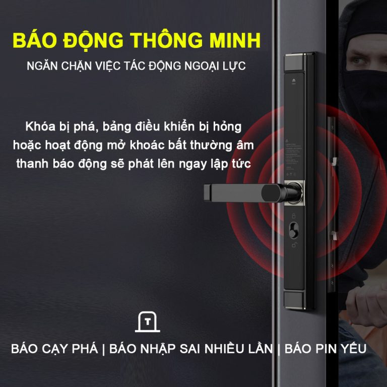 Báo động chống cạy, báo động thử và báo lỗi, báo động pin yếu