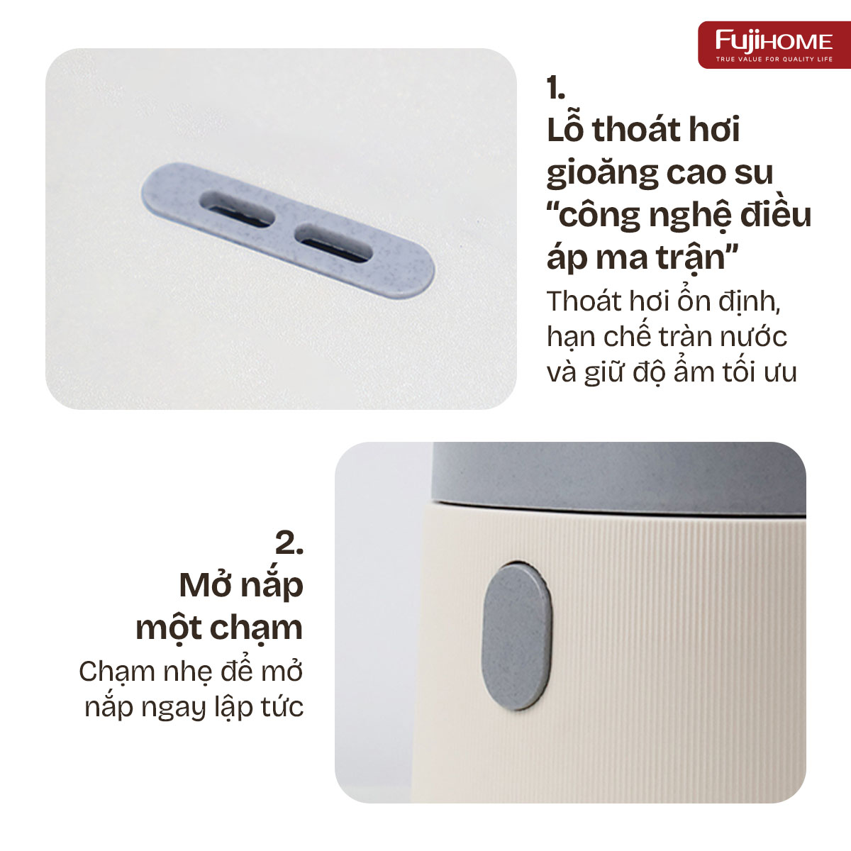 Nồi cơm điện Fujihome Inox LowSugar RC10BLS
