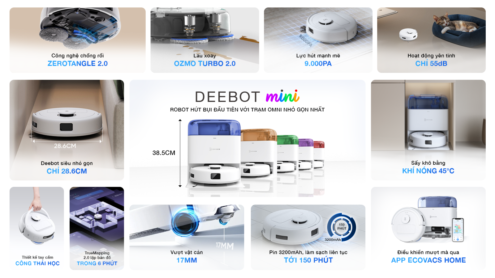  Các Tính Năng của robot deebot mini Giúp Nâng Cao Khả Năng Dọn Dẹp Tối Ưu