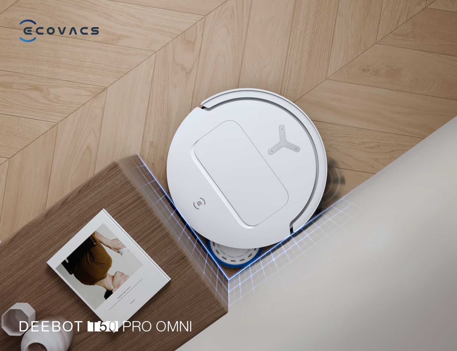 Robot hút bụi lau nhà Deebot T50 Pro Omni có công nghệ làm sạch cạnh tiên tiến 
