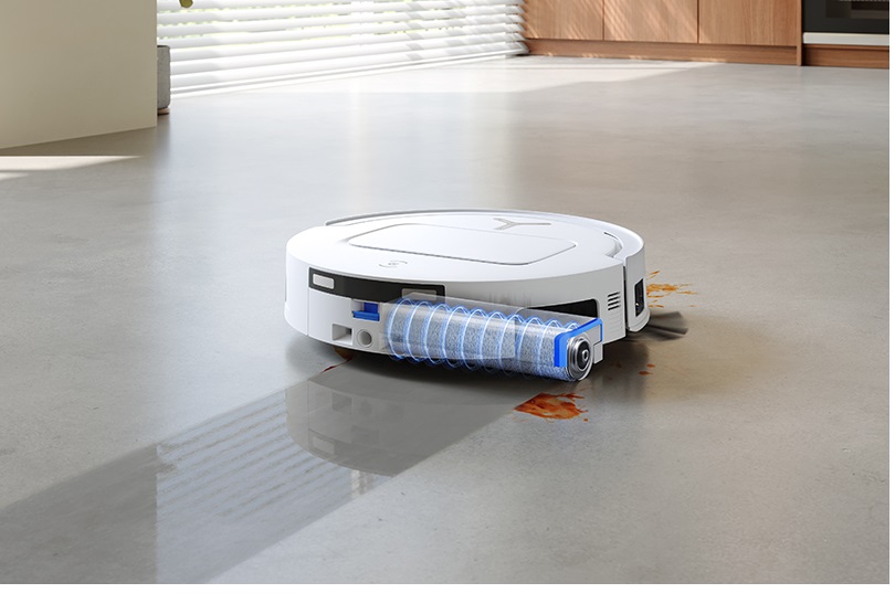 Robot lau nhà Ecovacs Deebot T80 Omni phát hiện và tự động lau lại các vết bẩn cứng đầu.