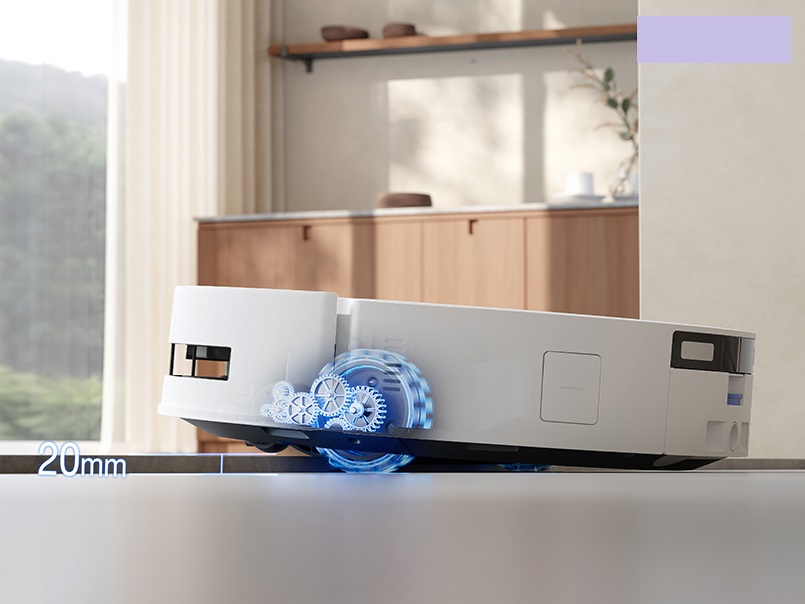 Robot hút bụi lau nhà Ecovacs Deebot T80 Omni có lực hút 18.000Pa, khả năng vượt vật cản lên đến 20mm.