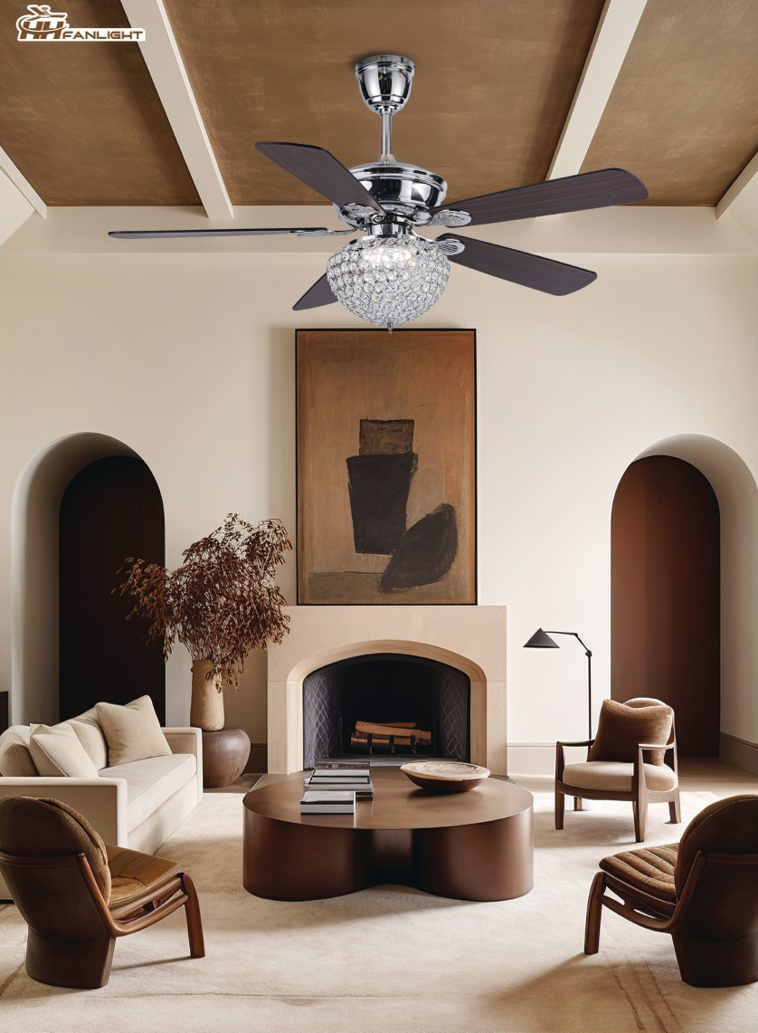 Quạt trần đèn trang trí Fanlight FL CD-503 cánh gỗ