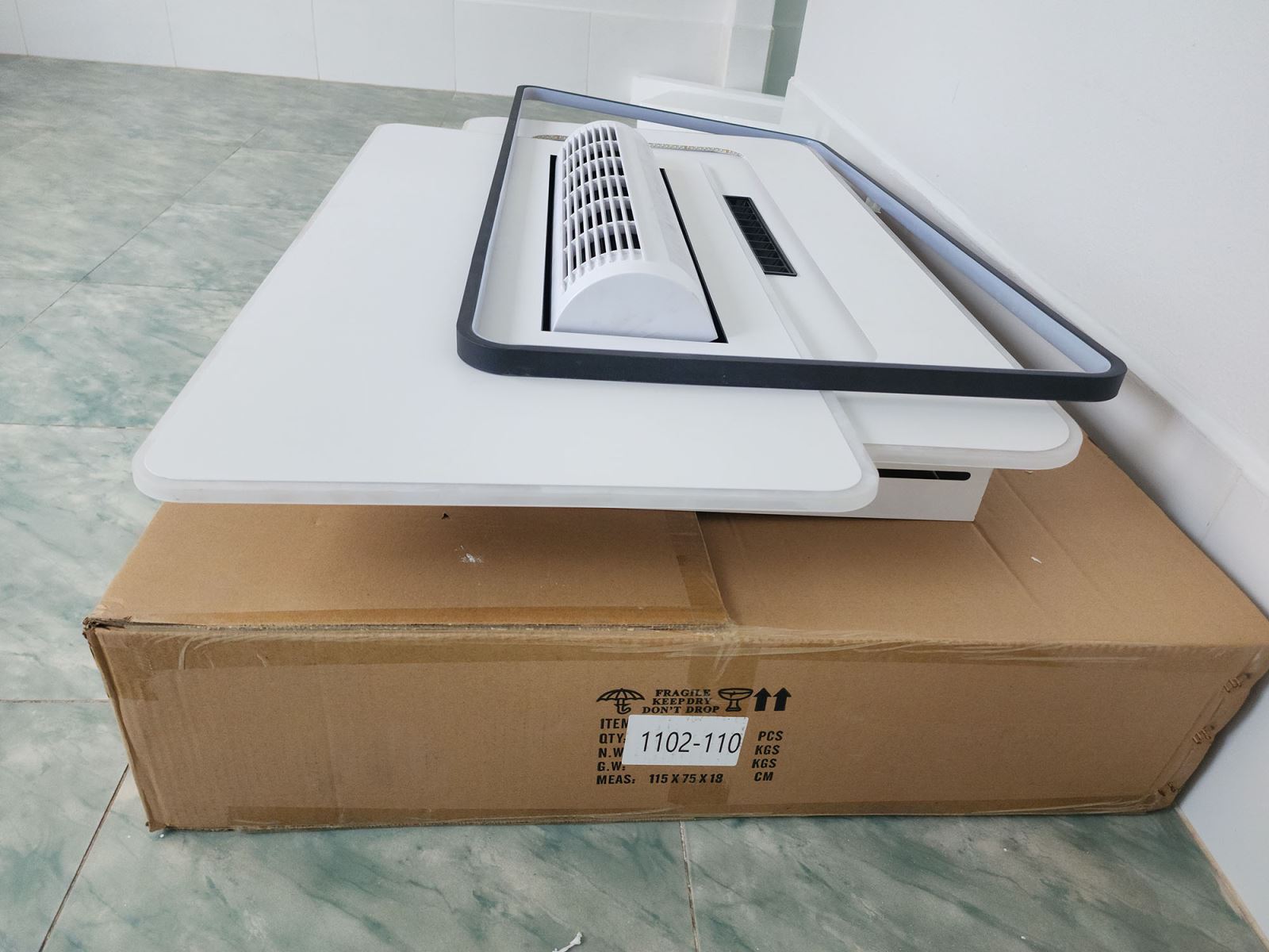 Đèn ốp quạt trang trí hình chữ nhật Fanlight FL OQ-N005