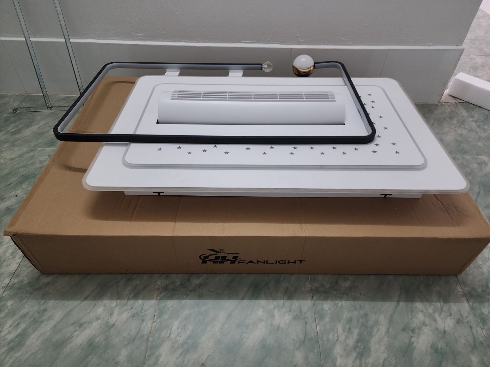 Đèn ốp quạt trang trí hình chữ nhật Fanlight FL OQ-N006