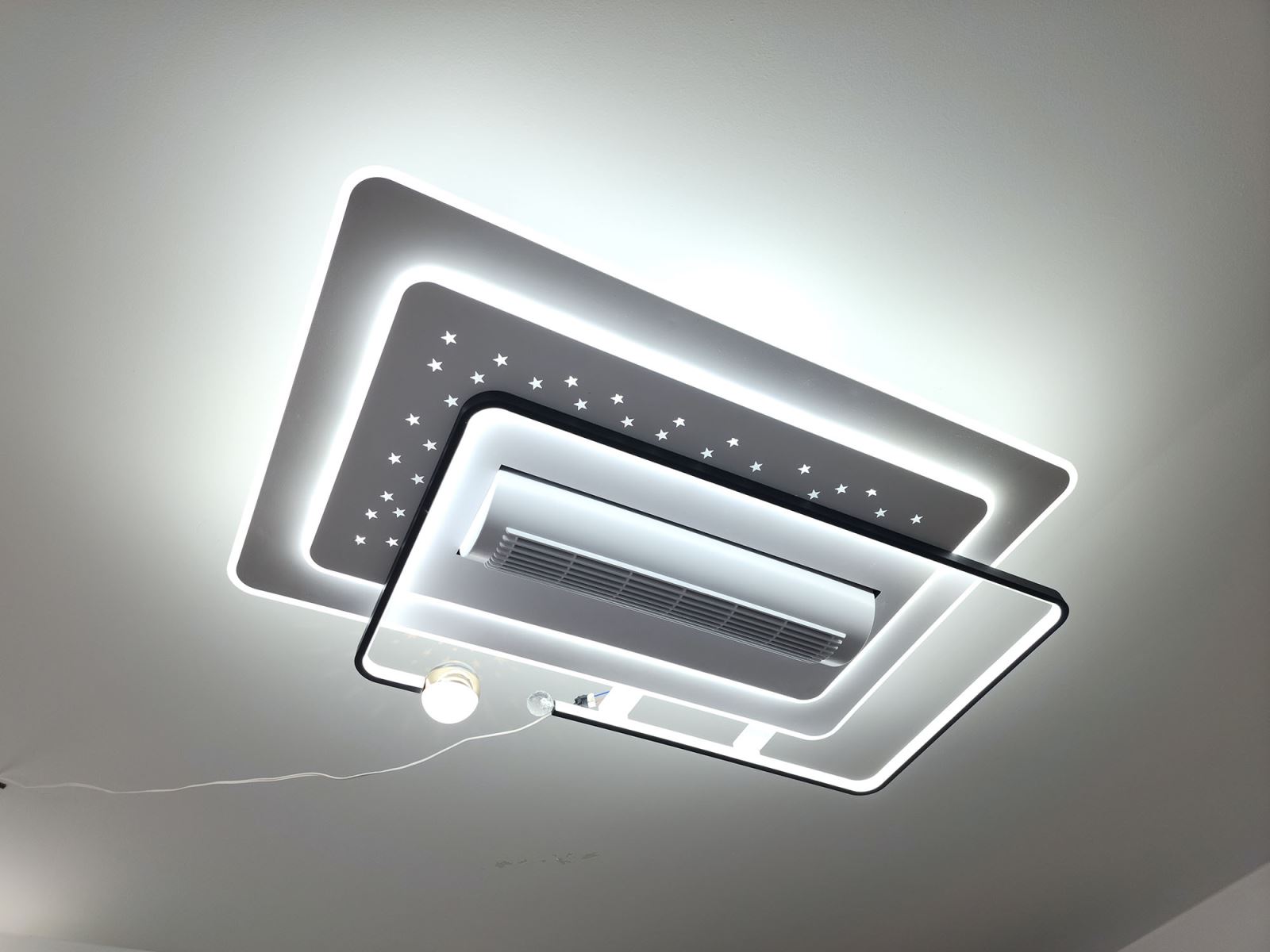 Đèn ốp quạt trang trí hình chữ nhật Fanlight FL OQ-N006