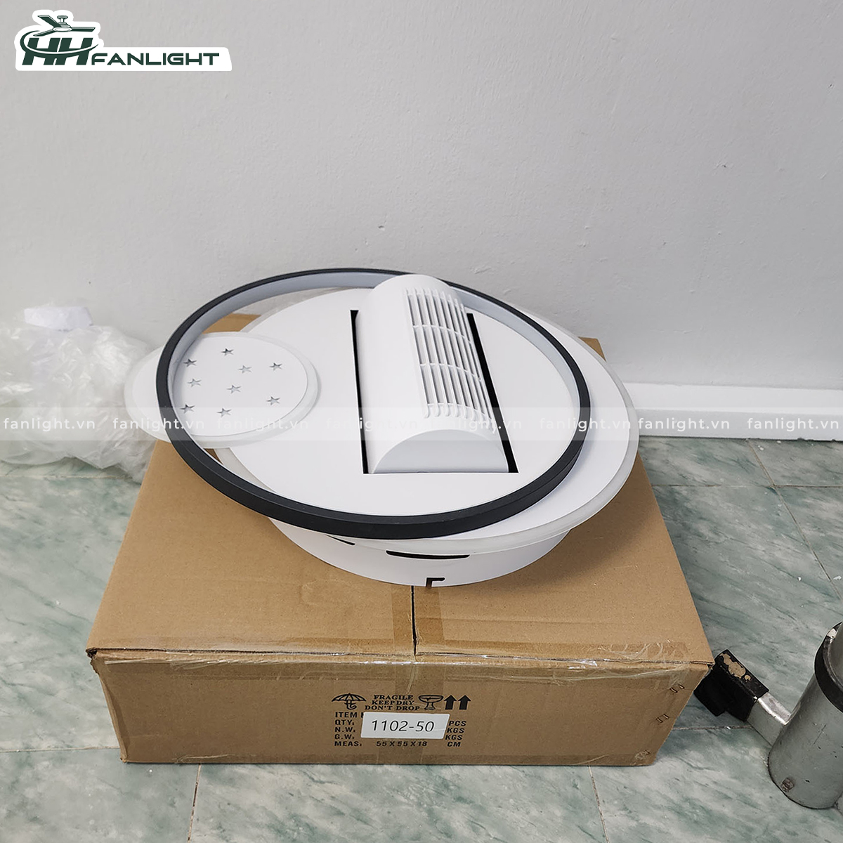 Đèn ốp quạt trang trí hình tròn Fanlight FL OQ-T002