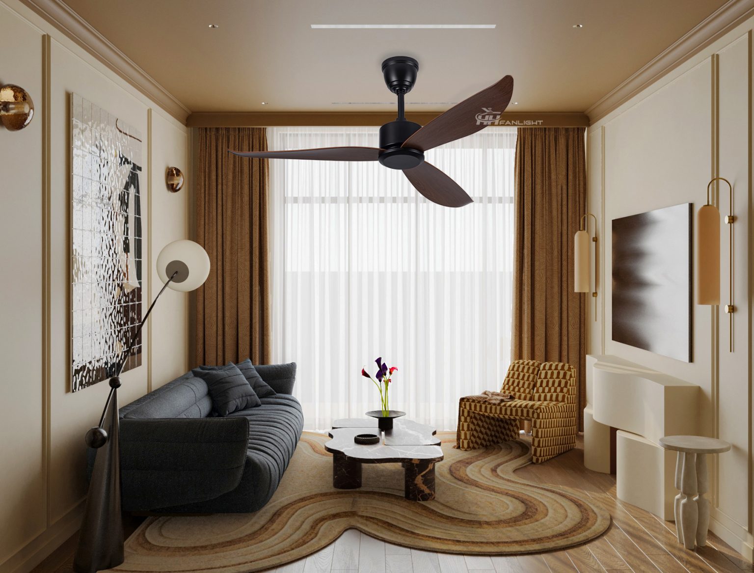 Quạt trần 3 cánh Fanlight FL HD-301D