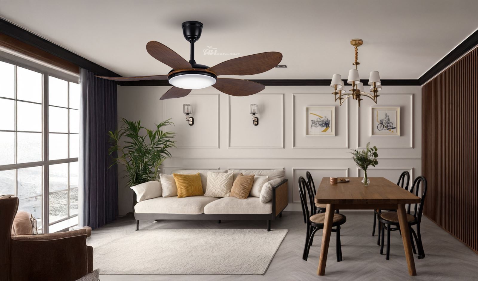 Quạt trần cho phòng khách - chung cư FL HD-502N