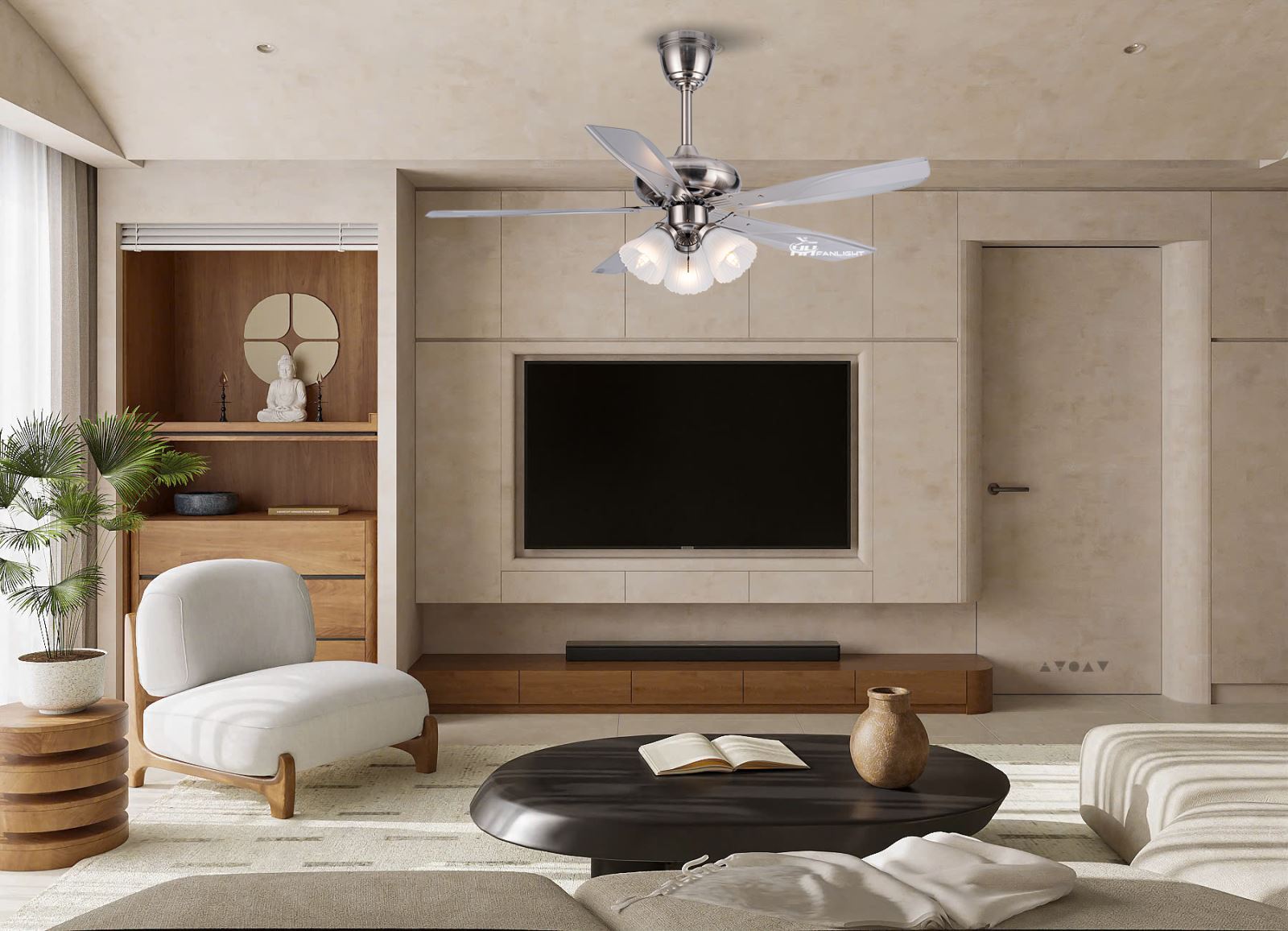 Quạt trần đèn giấu cánh Fanlight FL CD-506 chính hãng giá tốt