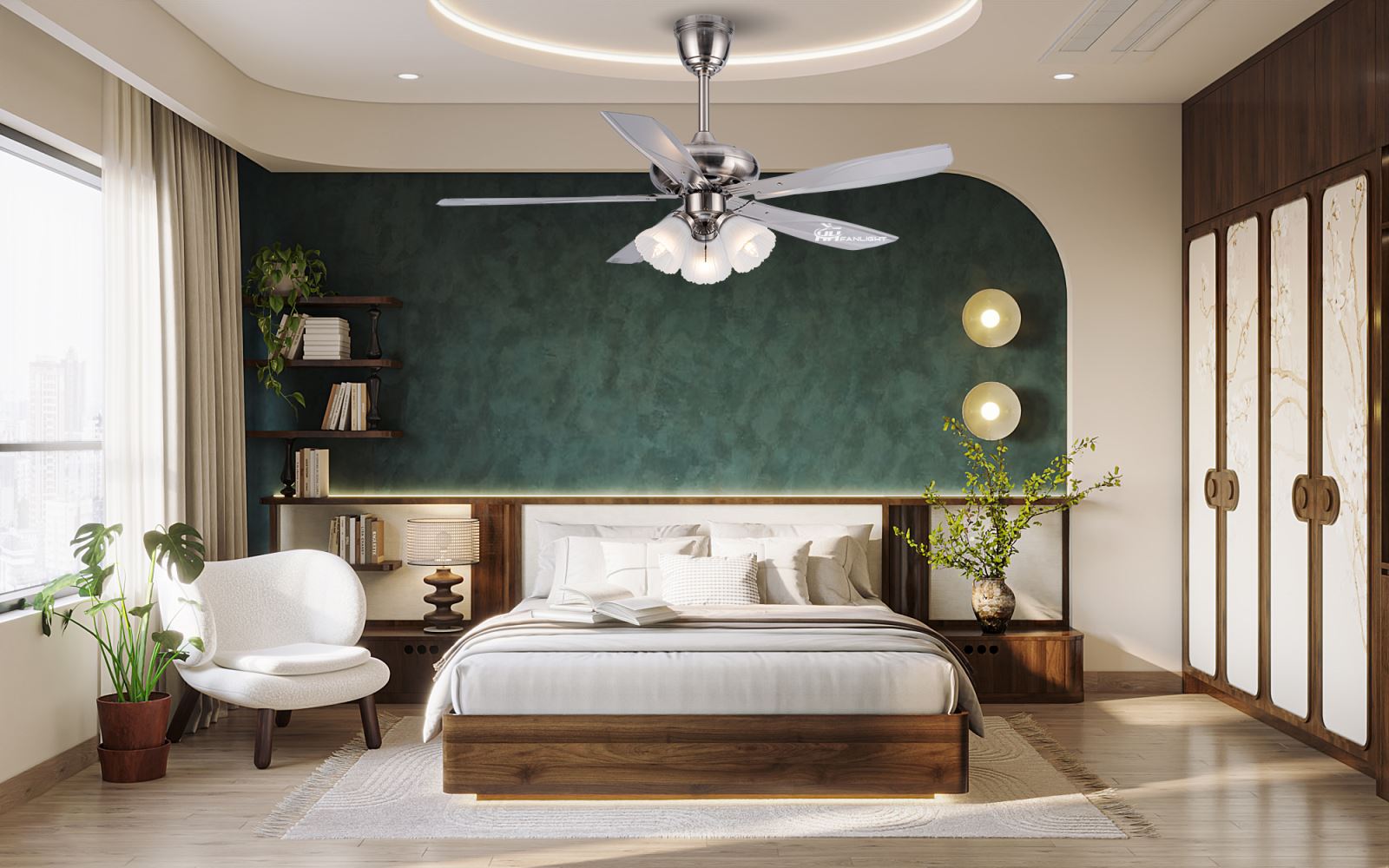 Quạt trần đèn giấu cánh Fanlight FL CD-506 chính hãng giá tốt