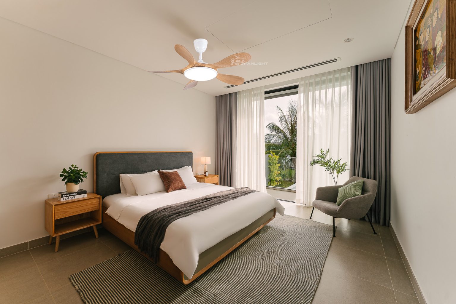 Quạt trần đèn cho phòng ngủ FL HD-504