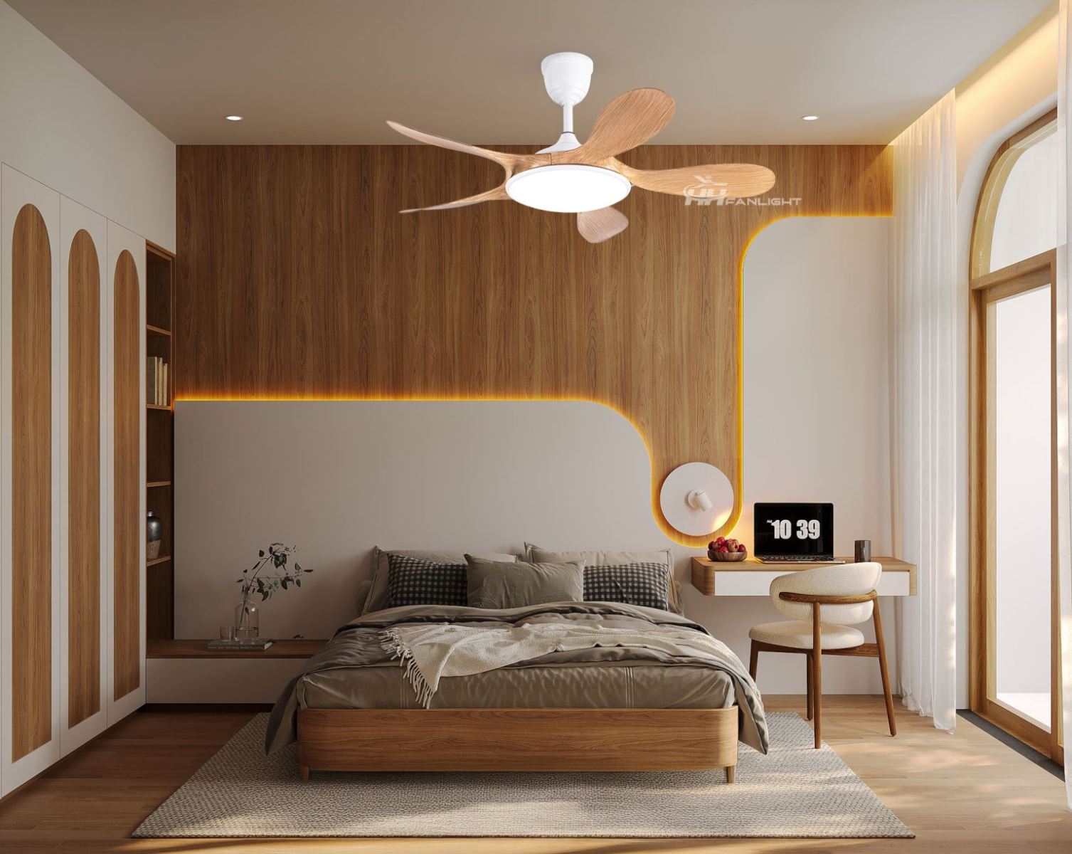 Quạt trần đèn động cơ DC FL HD-504 (1)