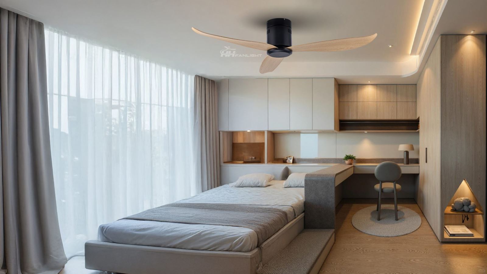 Quạt trần đèn trang trí Fanlight FL HD-300