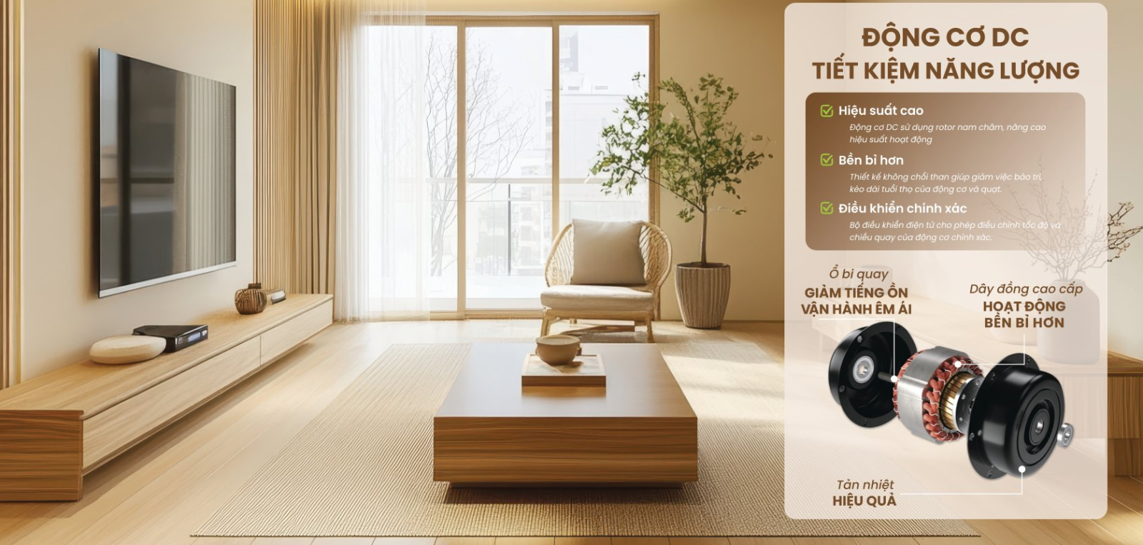 đông cơ dc tiết kiệm năng lượng