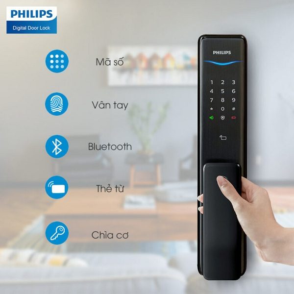 khóa cửa vân tay Philips DDL702E-5HWS tính năng mở cửa