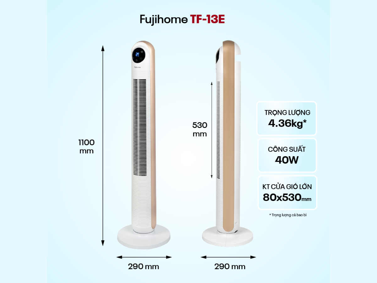 Thông tin sản phẩm quạt  Fujihome TF-13E