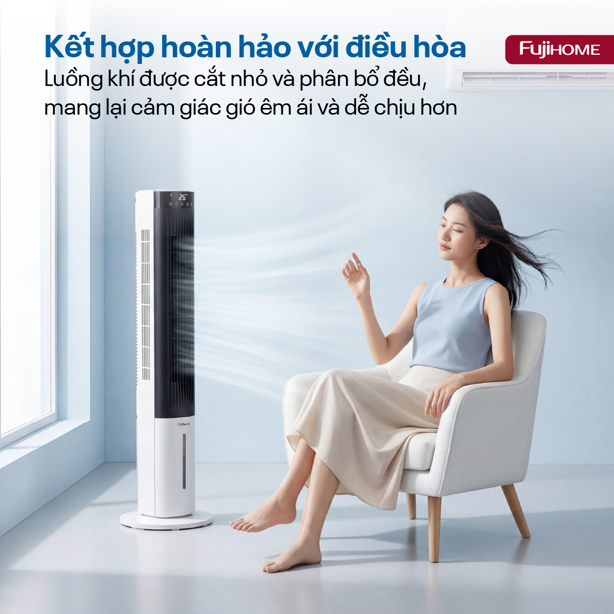 Quạt tháp làm mát bằng hơi nước Fujihome AC-1001C