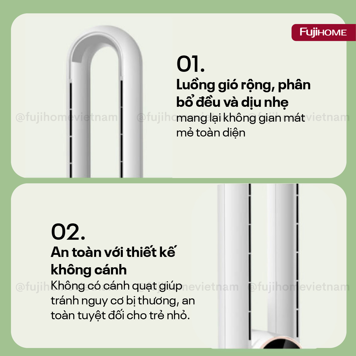 Quạt Không Cánh Tích Hợp Lọc Không Khí Fujihome BF-03R