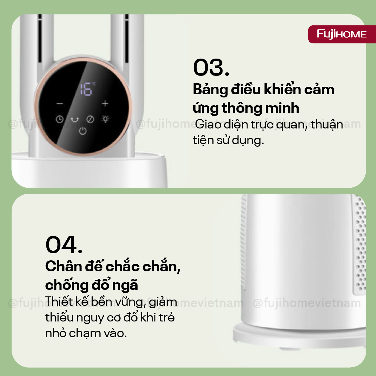 Quạt Không Cánh Tích Hợp Lọc Không Khí Fujihome BF-03R