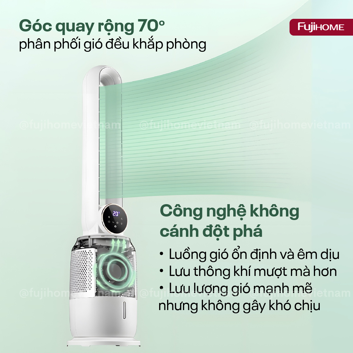 Quạt Không Cánh Tích Hợp Lọc Không Khí Fujihome BF-03RC