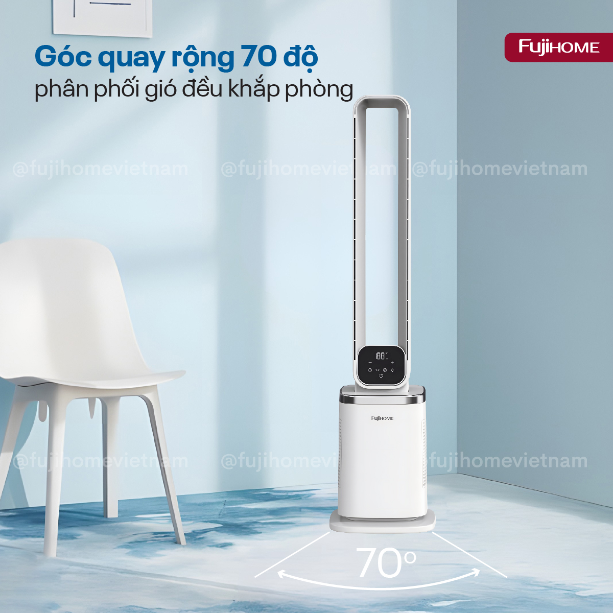Quạt không cánh lọc không khí HEPA và Ion Fujihome BF-05R-HEPA