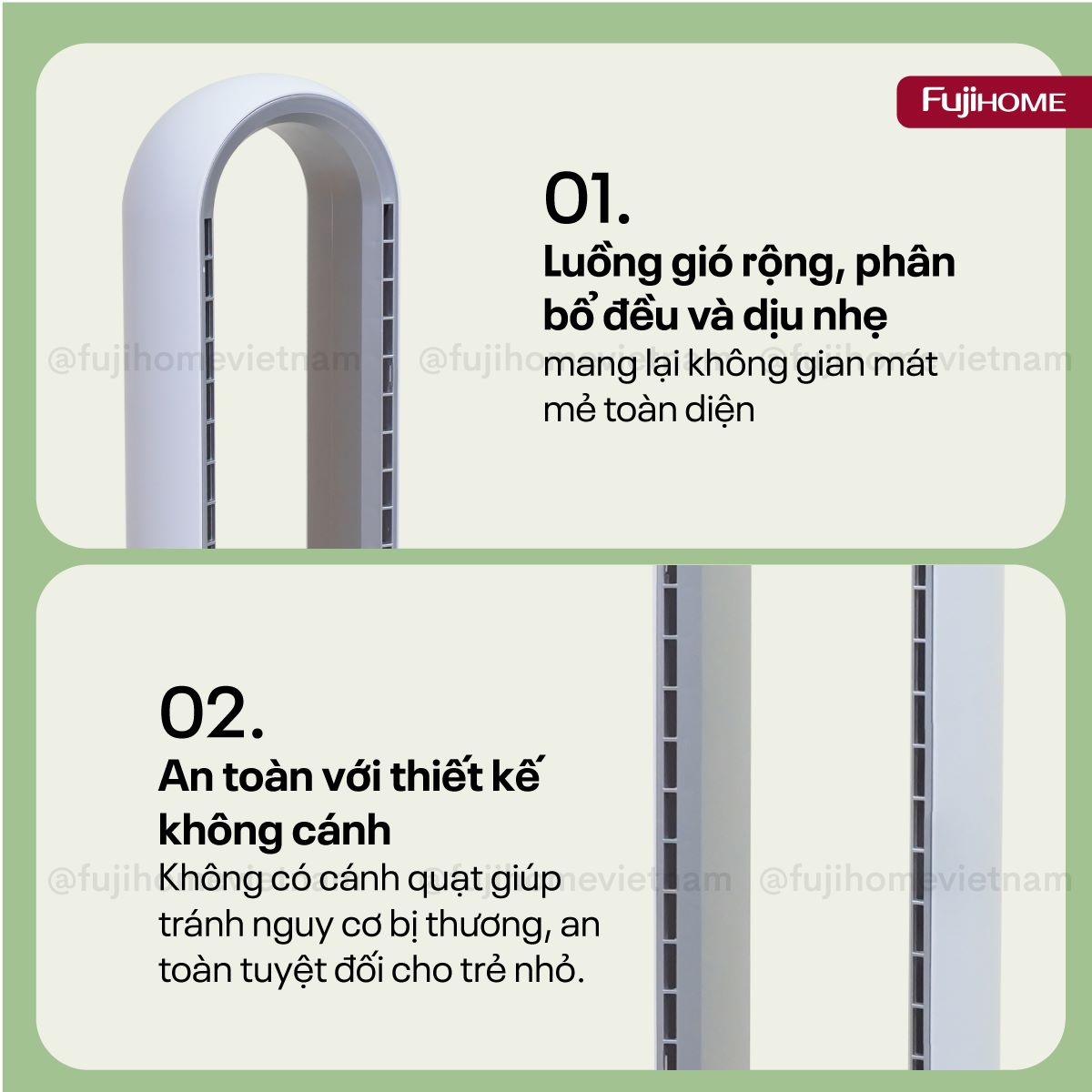 Quạt không cánh Fujihome BF308DC