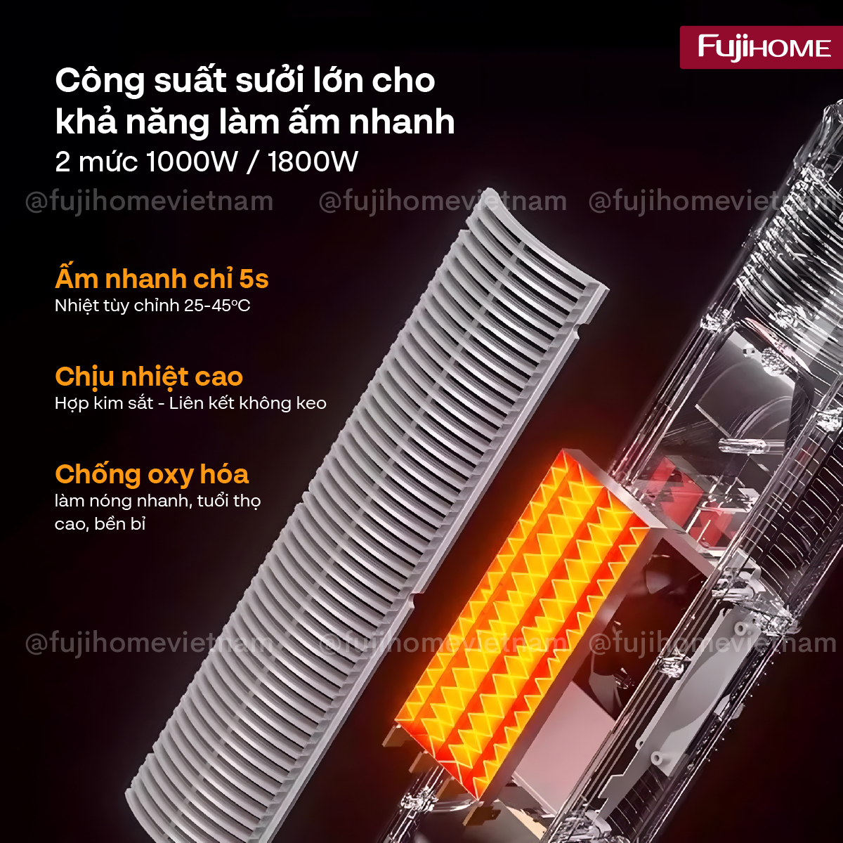 Quạt Làm Mát, Sưởi Ấm và Tạo ẩm Fujihome AC01 2 phiên bản màu trắng và vàng